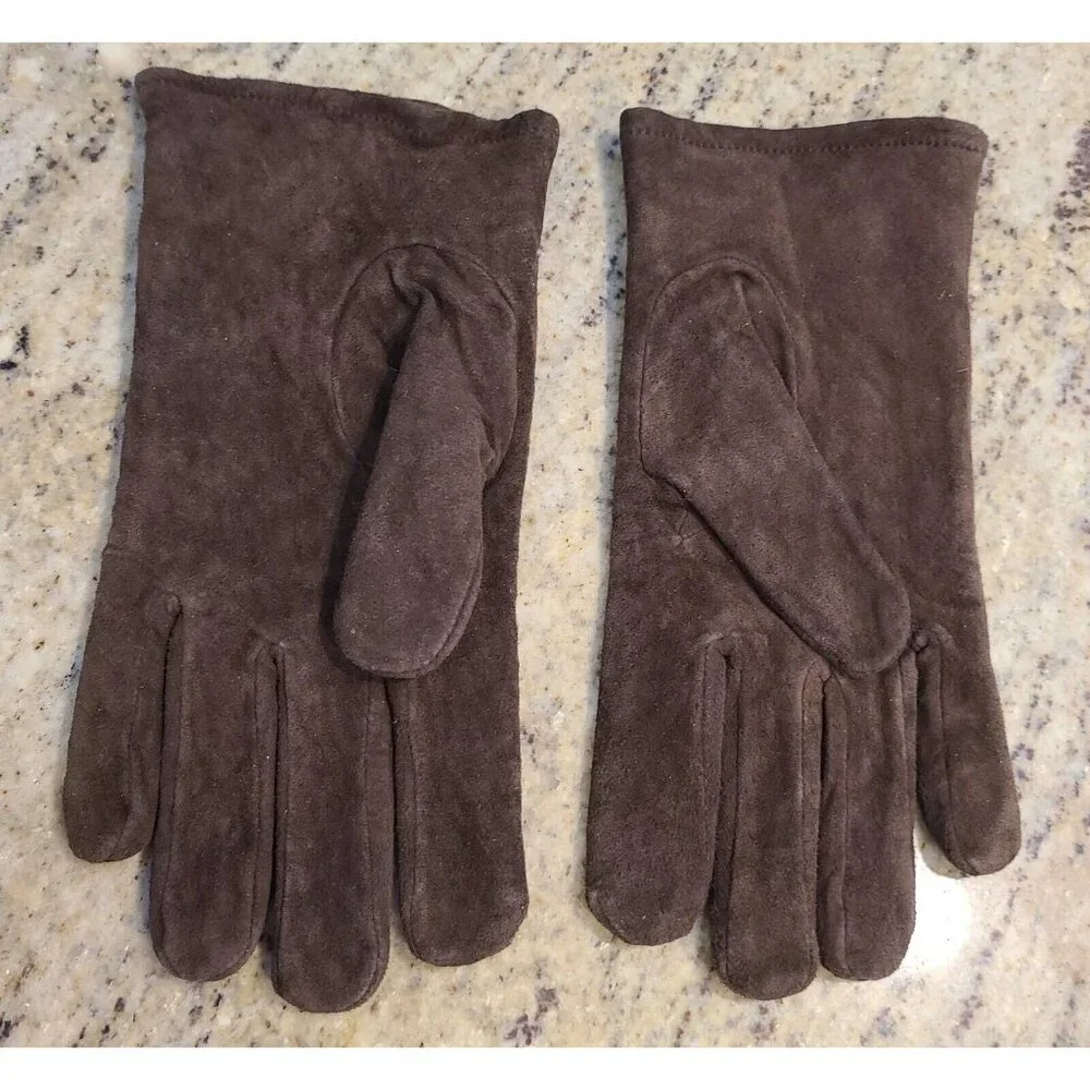 Aris Womens Size L/XL Brown Suede Leather Lined 9